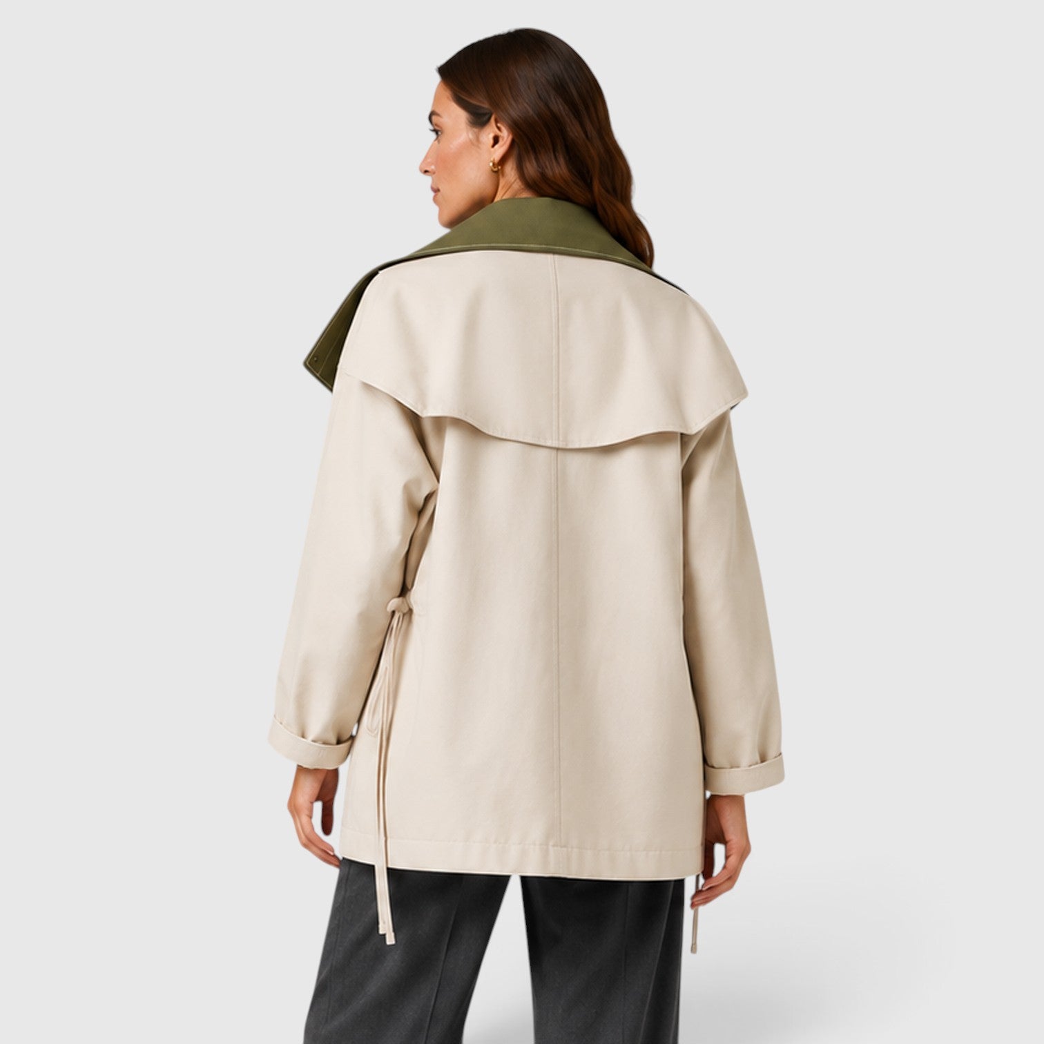 Monvaline | Women’s Cotton Blend Windbreaker Jacket for Rainy Weather