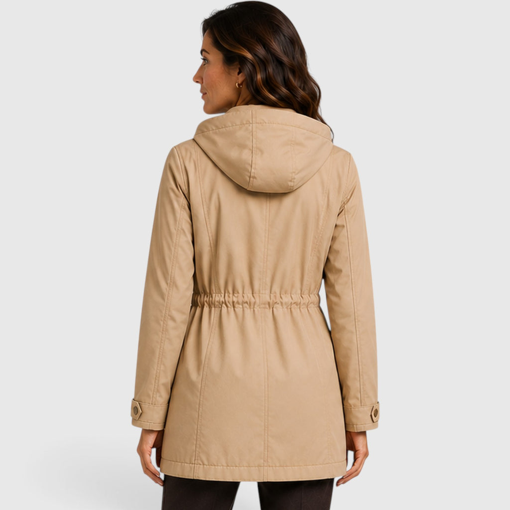 Monvaline | Women’s Cotton Mid-Length Coat for Warm Casual Wear
