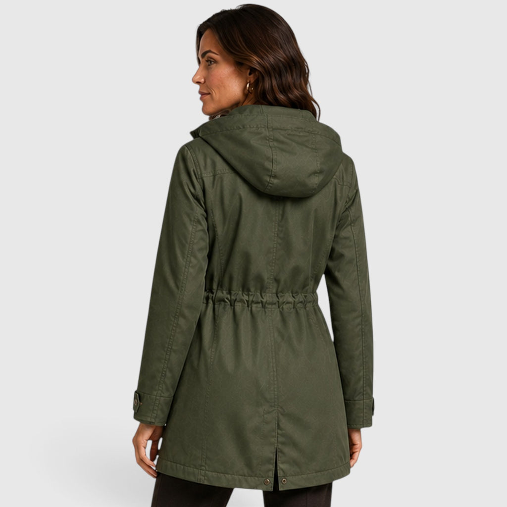 Monvaline | Women’s Cotton Mid-Length Coat for Warm Casual Wear