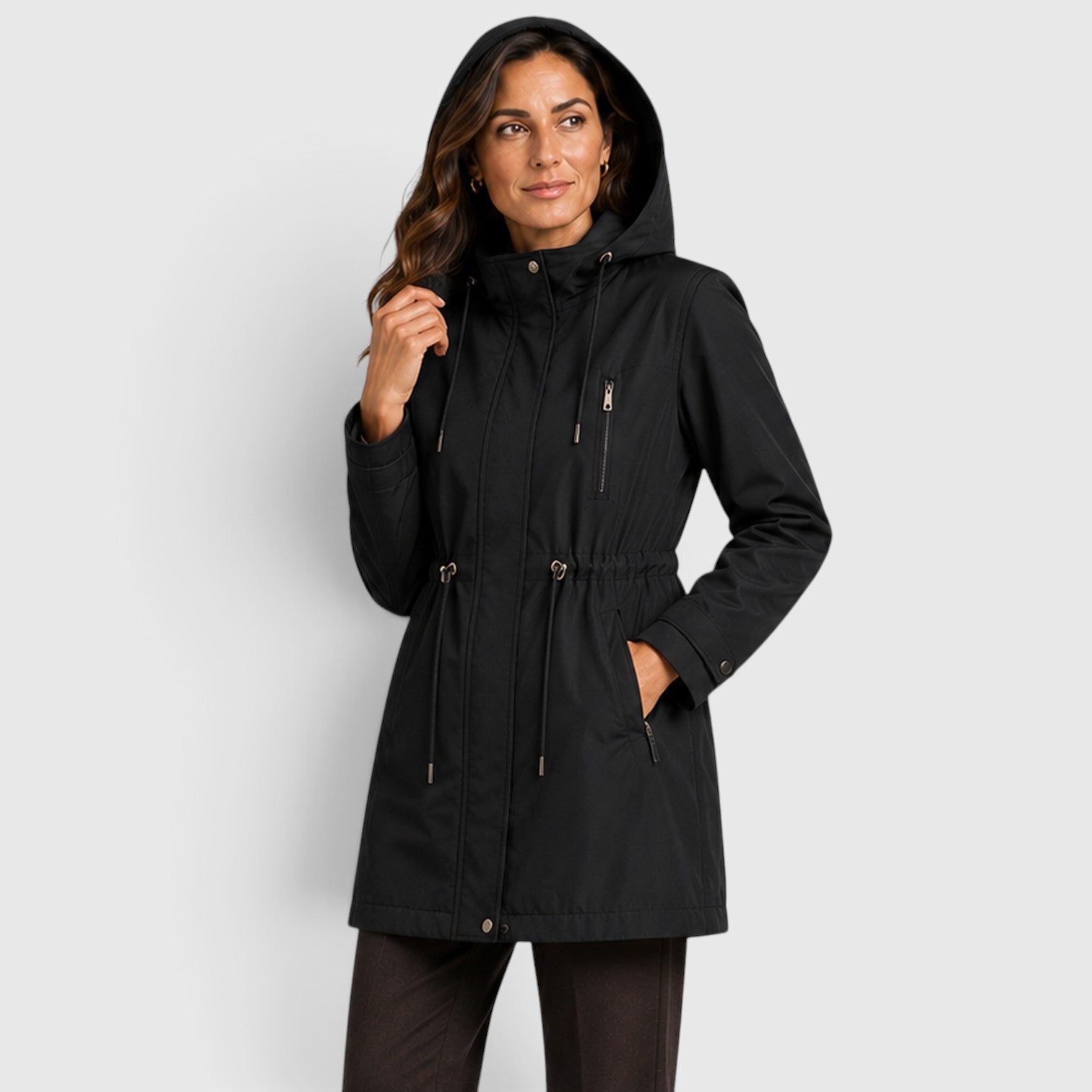 Monvaline | Women’s Cotton Mid-Length Coat for Warm Casual Wear