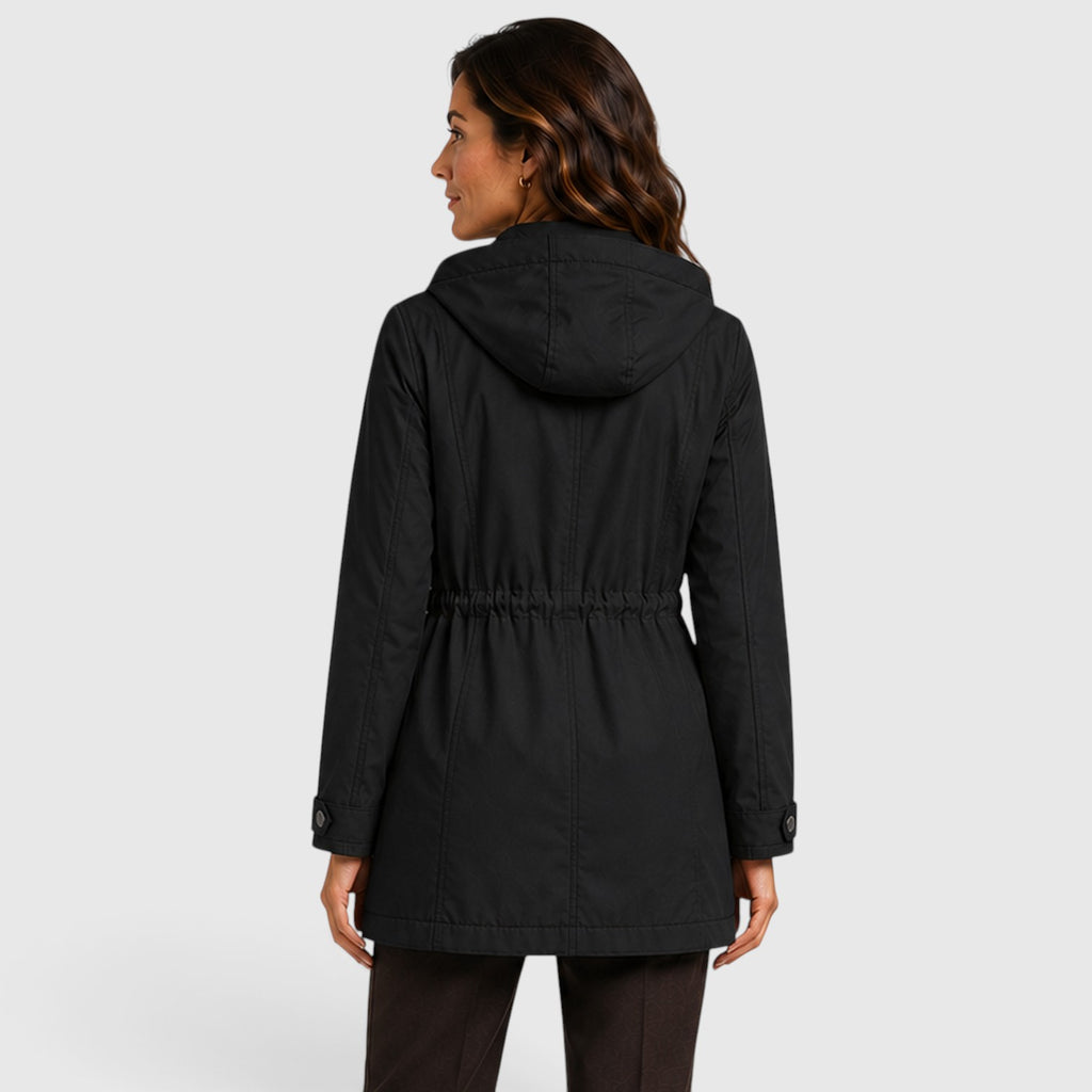 Monvaline | Women’s Cotton Mid-Length Coat for Warm Casual Wear