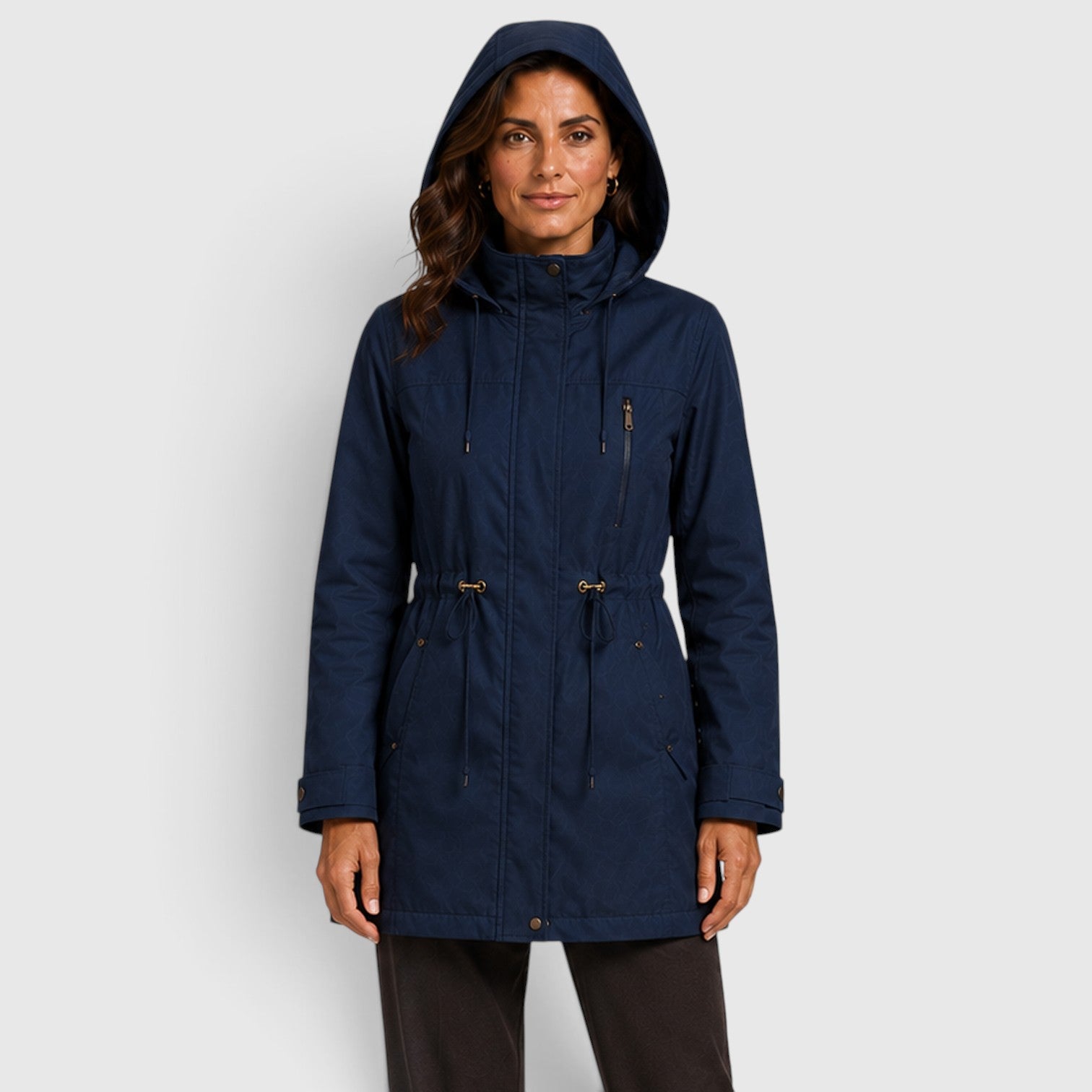 Monvaline | Women’s Cotton Mid-Length Coat for Warm Casual Wear
