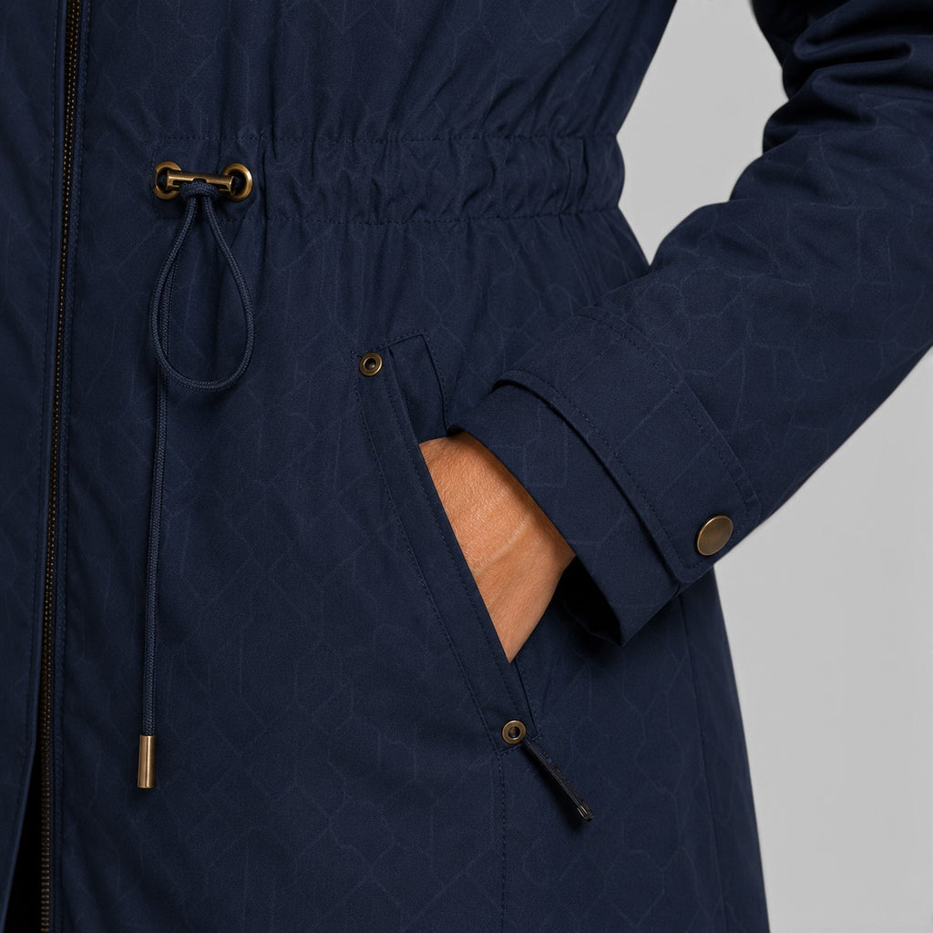 Monvaline | Women’s Cotton Mid-Length Coat for Warm Casual Wear