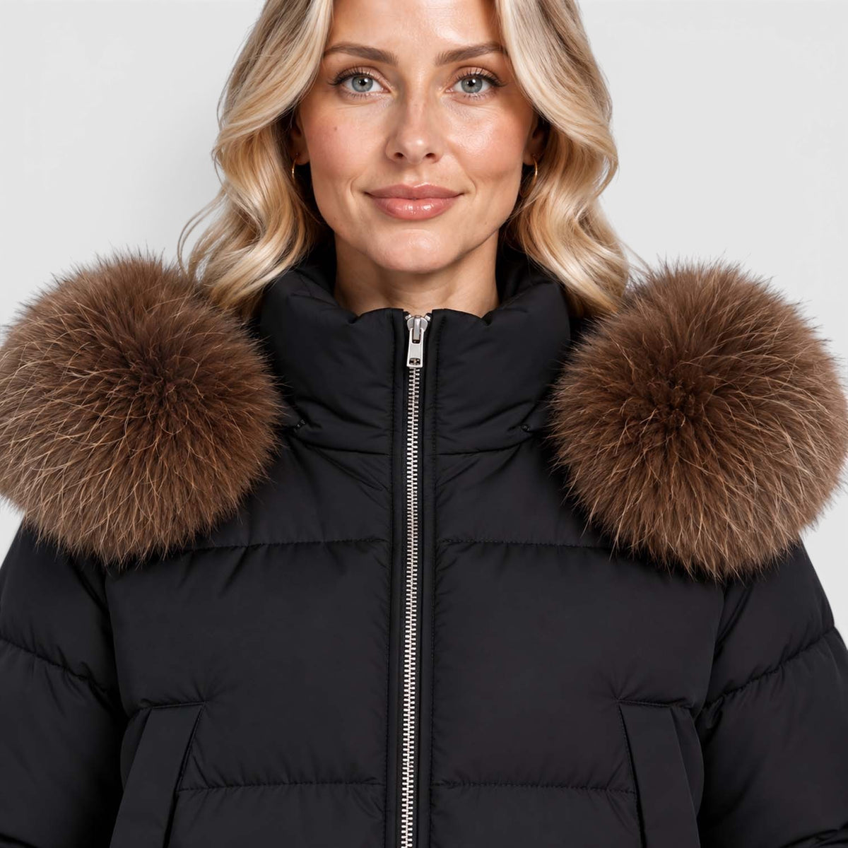 Monvaline | Women’s Cropped Puffer Jacket - Warm Casual Outerwear