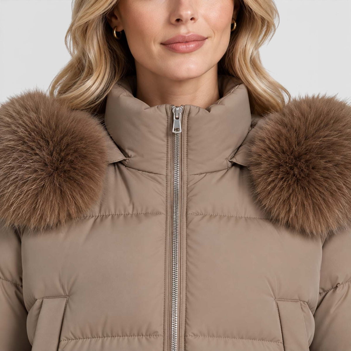 Monvaline | Women’s Cropped Puffer Jacket - Warm Casual Outerwear