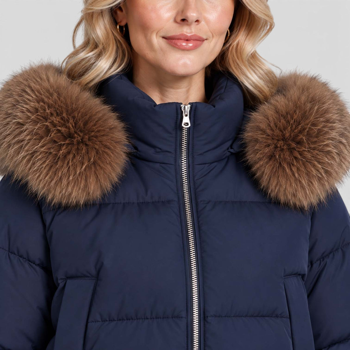 Monvaline | Women’s Cropped Puffer Jacket - Warm Casual Outerwear