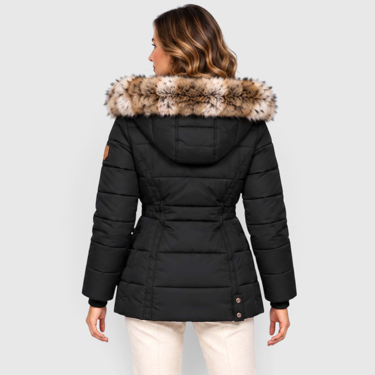 Monvaline | Women’s Faux Fur Winter Coat – Hooded Warm Outerwear