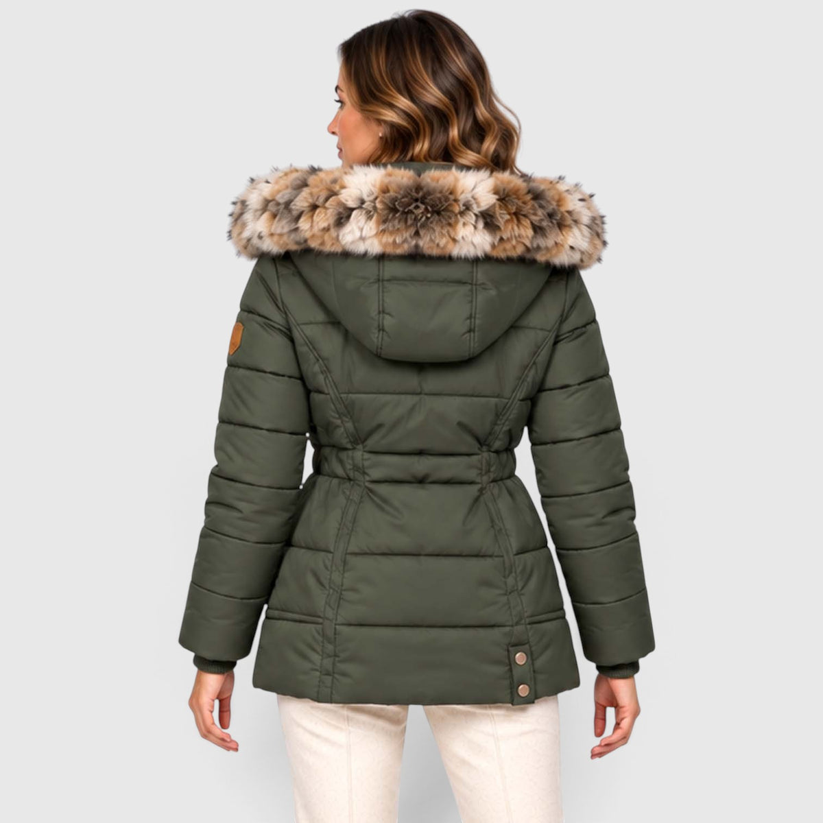 Monvaline | Women’s Faux Fur Winter Coat – Hooded Warm Outerwear
