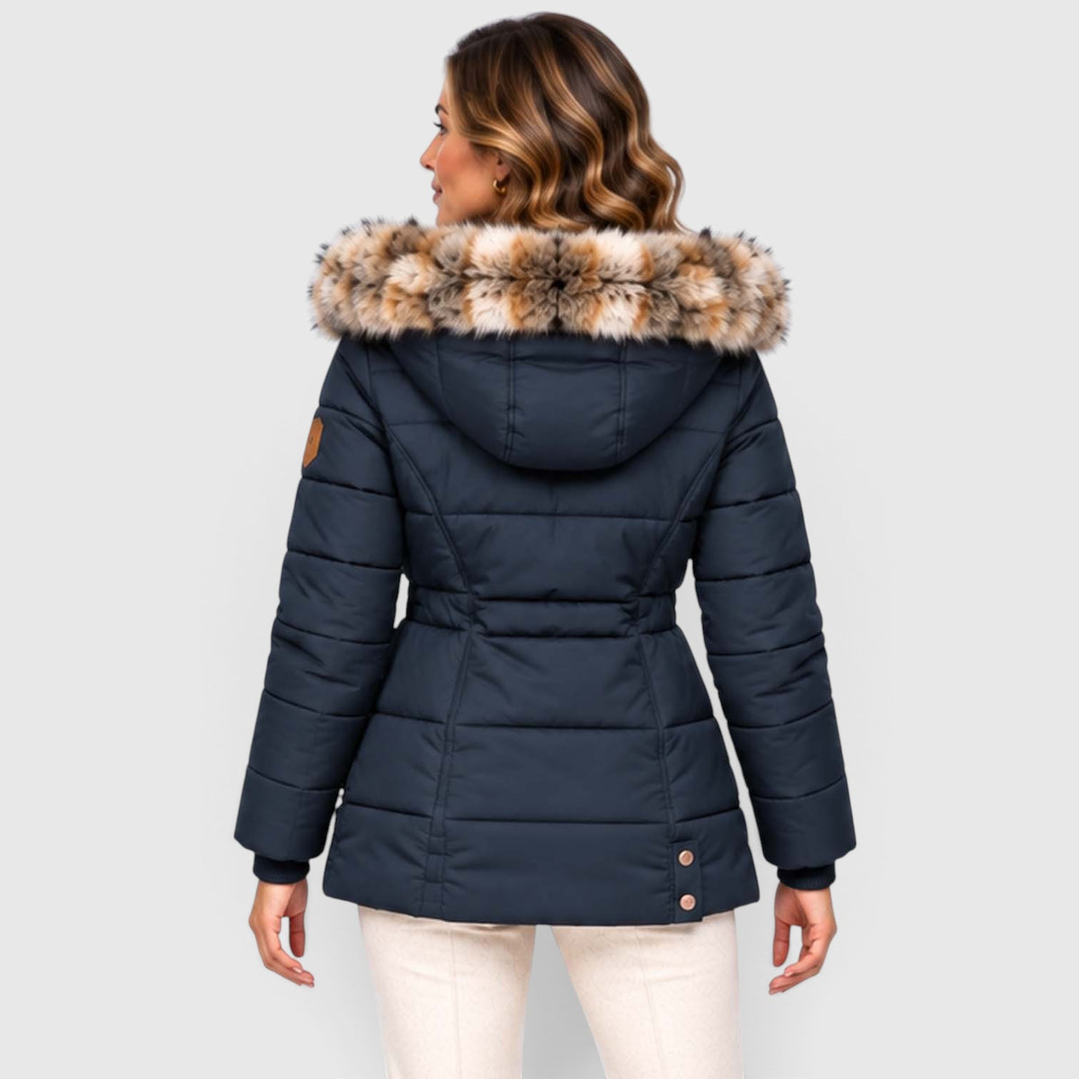 Monvaline | Women’s Faux Fur Winter Coat – Hooded Warm Outerwear