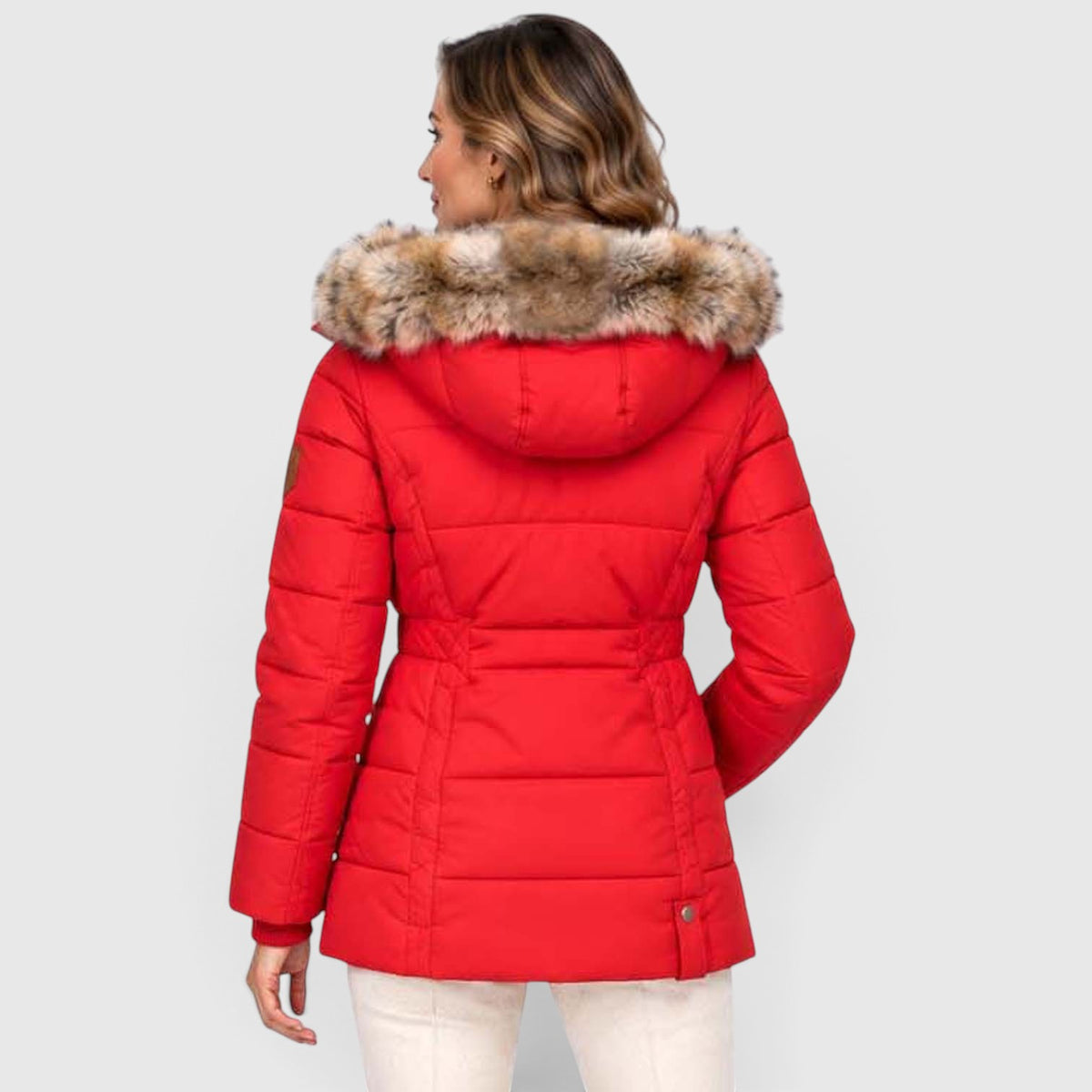 Monvaline | Women’s Faux Fur Winter Coat – Hooded Warm Outerwear