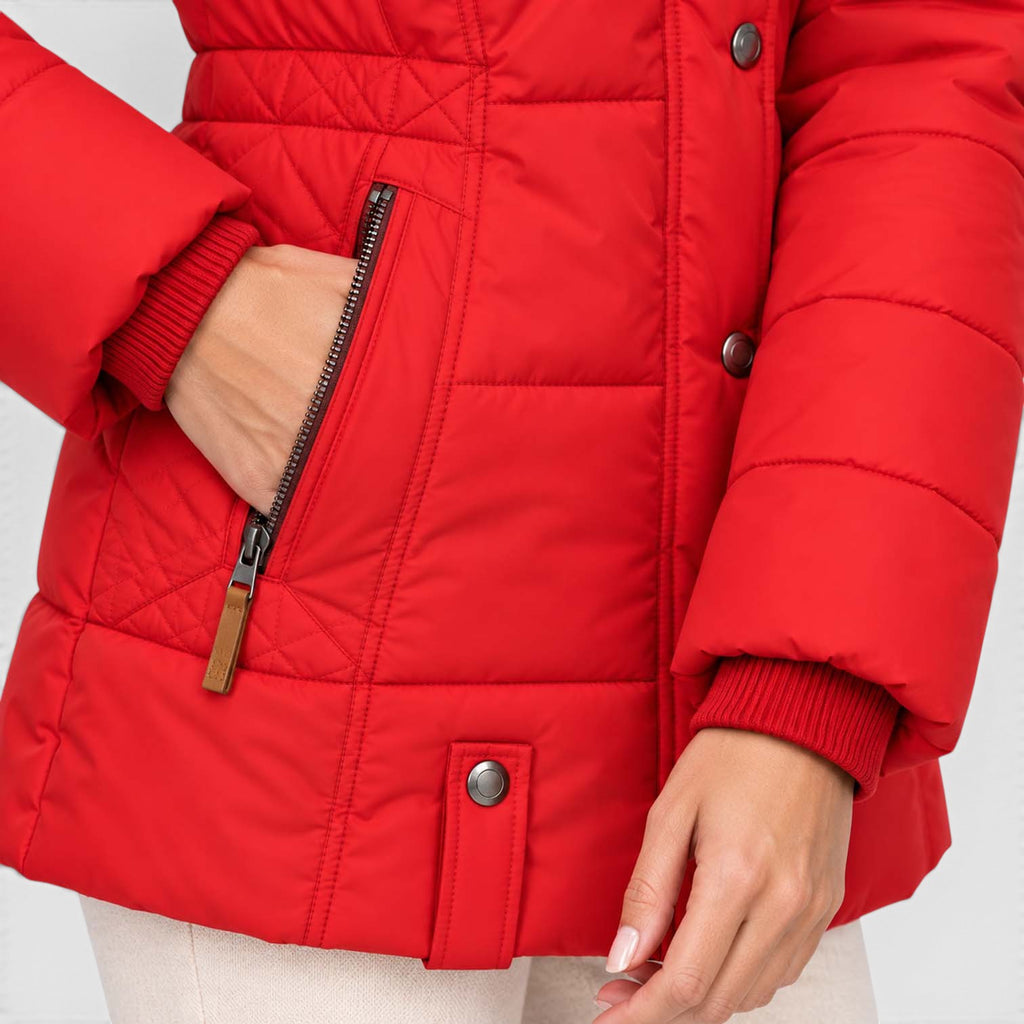 Monvaline | Women’s Faux Fur Winter Coat – Hooded Warm Outerwear