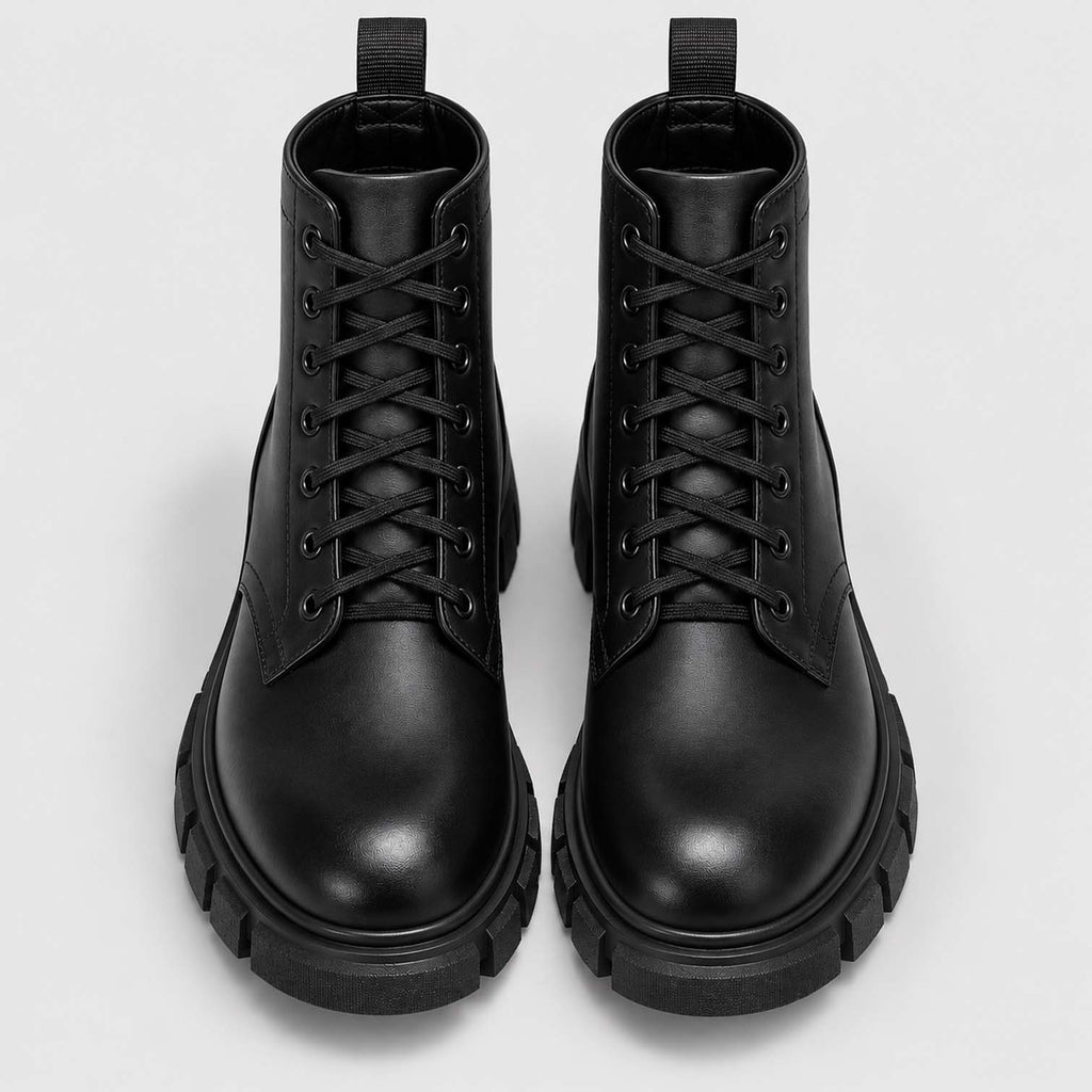 Monvaline | Women’s Full Grain Leather Boots with Block Heel