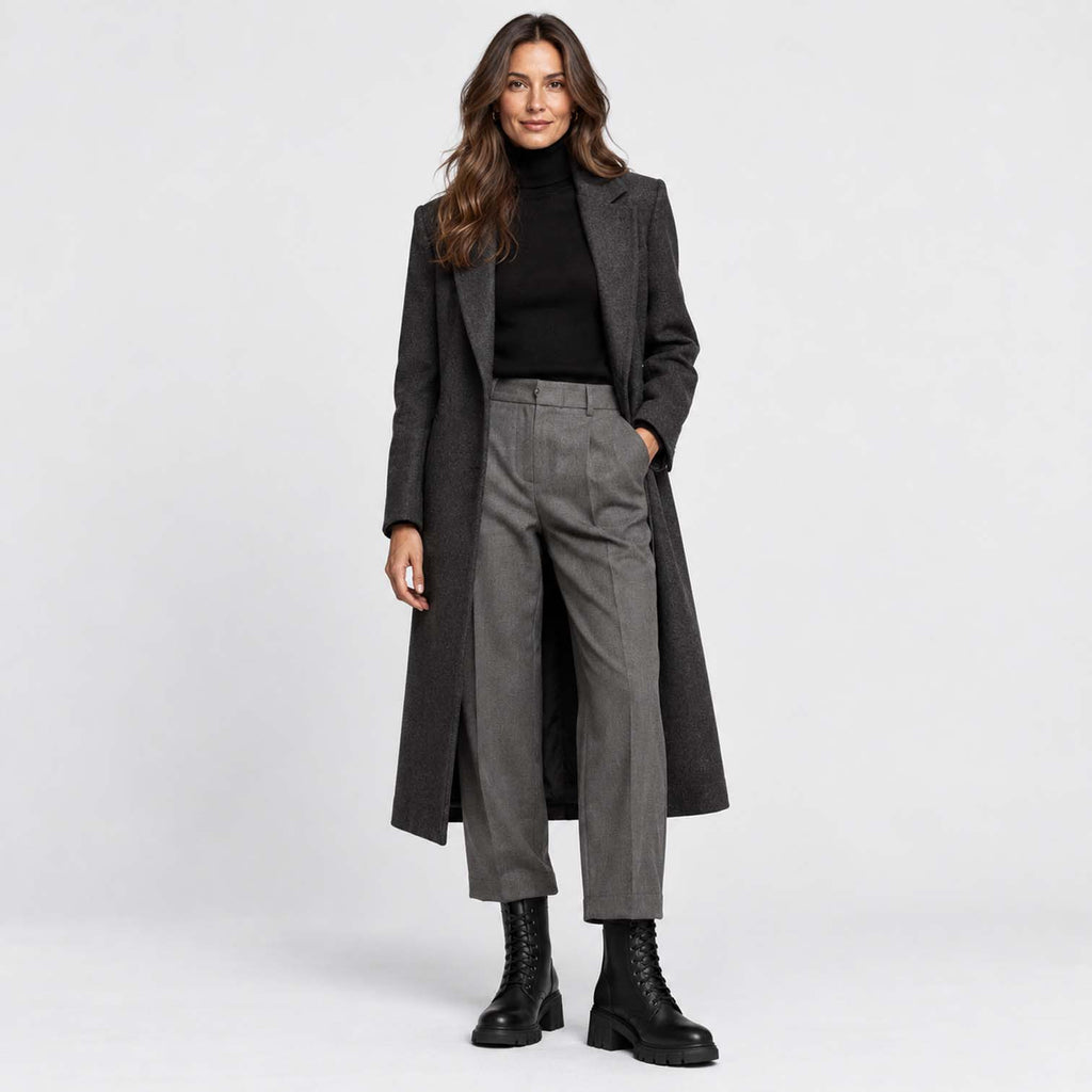 Monvaline | Women’s Full Grain Leather Boots with Block Heel