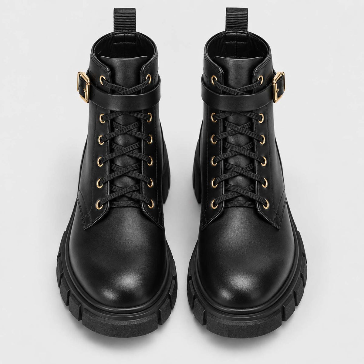 Monvaline | Women’s Full Grain Leather Boots with Block Heel