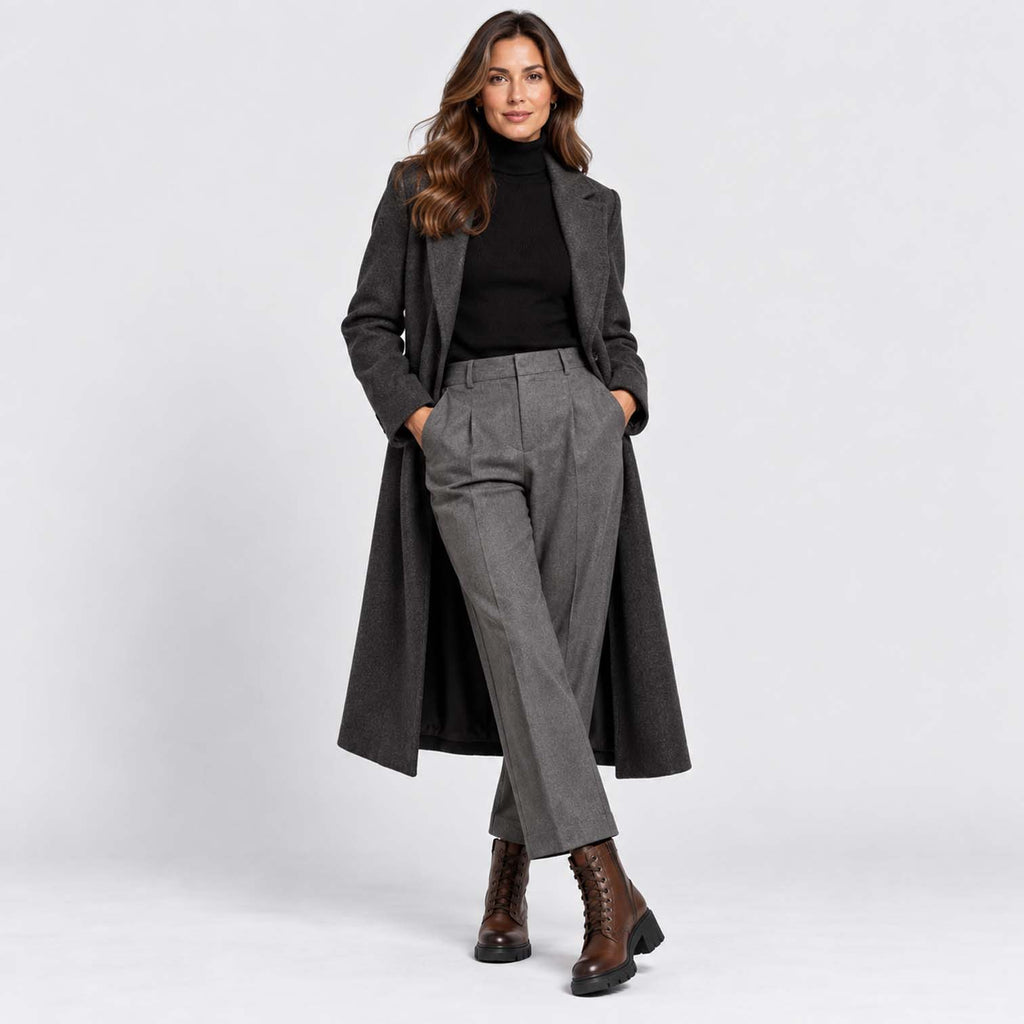 Monvaline | Women’s Full Grain Leather Boots with Block Heel