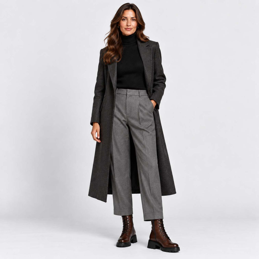 Monvaline | Women’s Full Grain Leather Boots with Block Heel