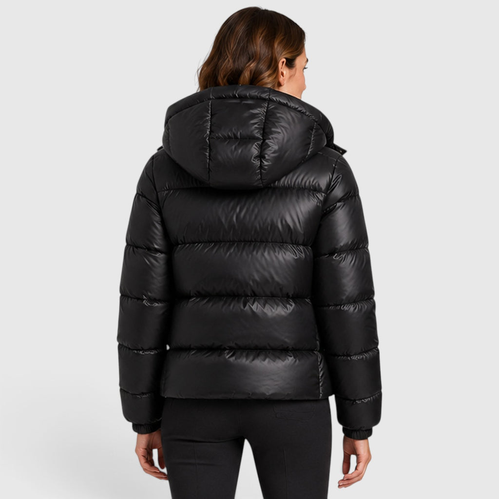Monvaline | Women’s Hooded Puffer Jacket – Lightweight Quilted Winter Coat