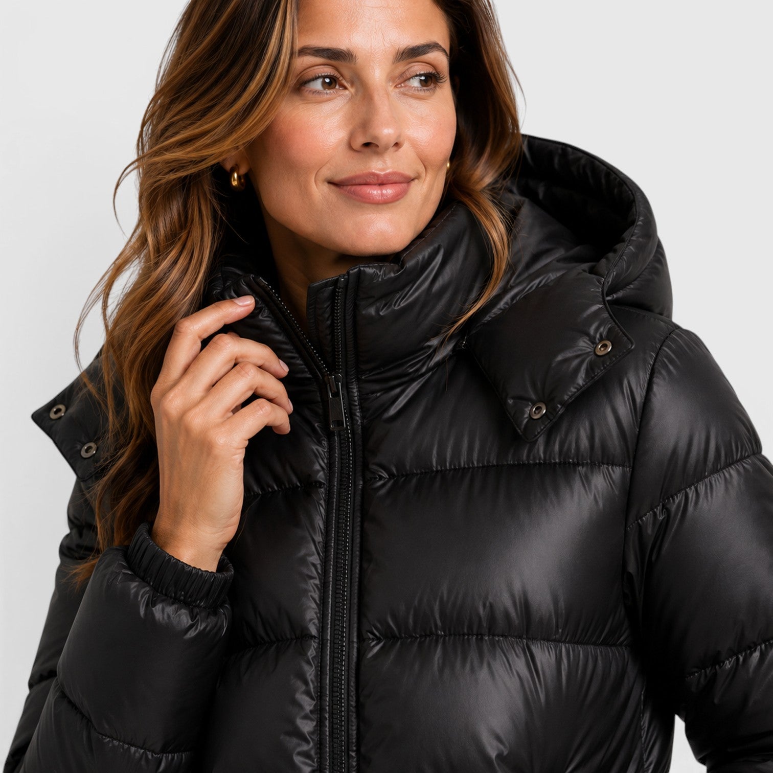Monvaline | Women’s Hooded Puffer Jacket – Lightweight Quilted Winter Coat