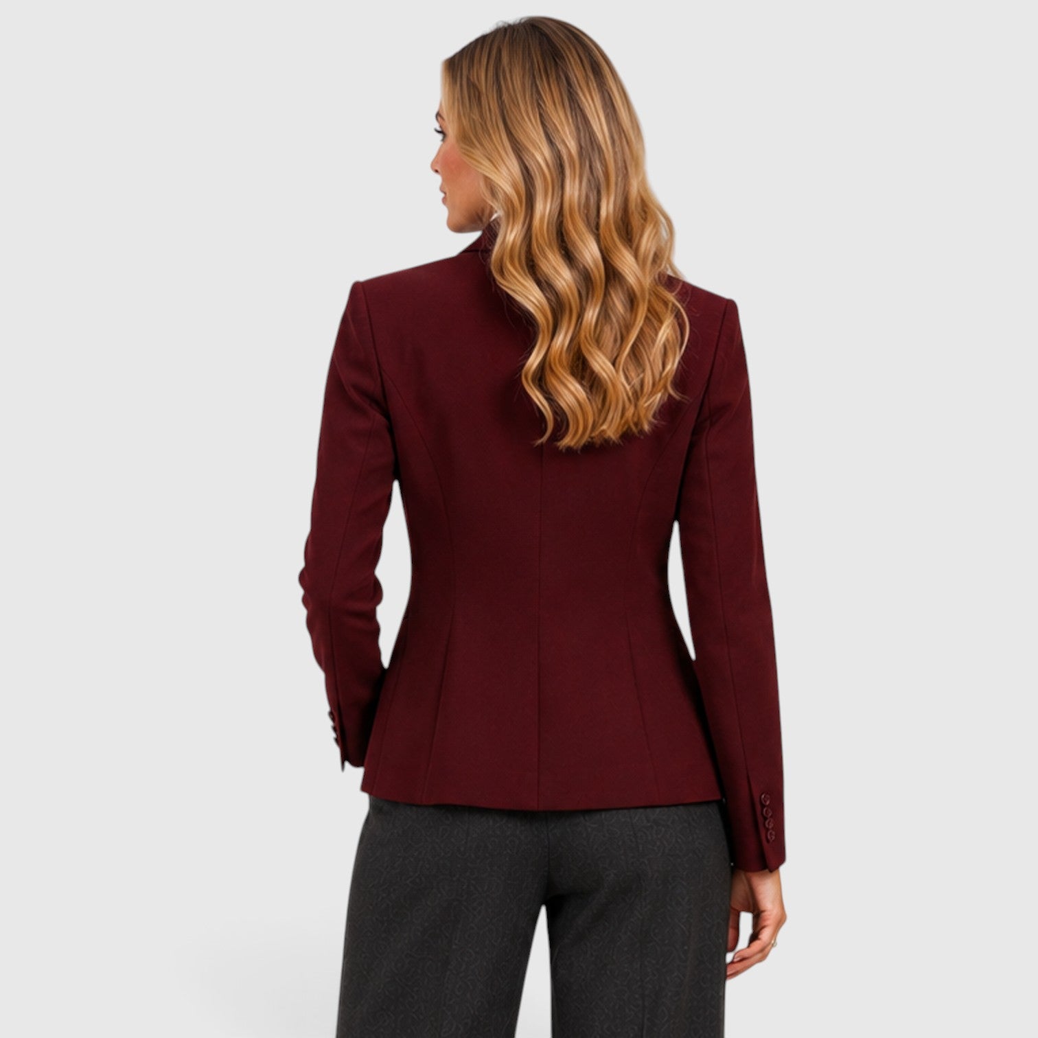 Monvaline | Women’s Knit Blazer with Stretch Comfort for Smart Casual Wear