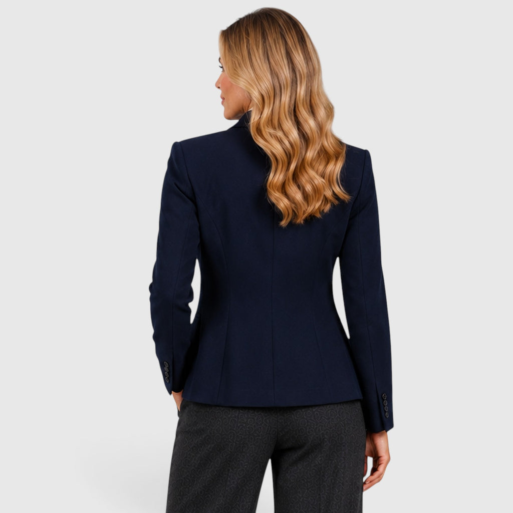 Monvaline | Women’s Knit Blazer with Stretch Comfort for Smart Casual Wear