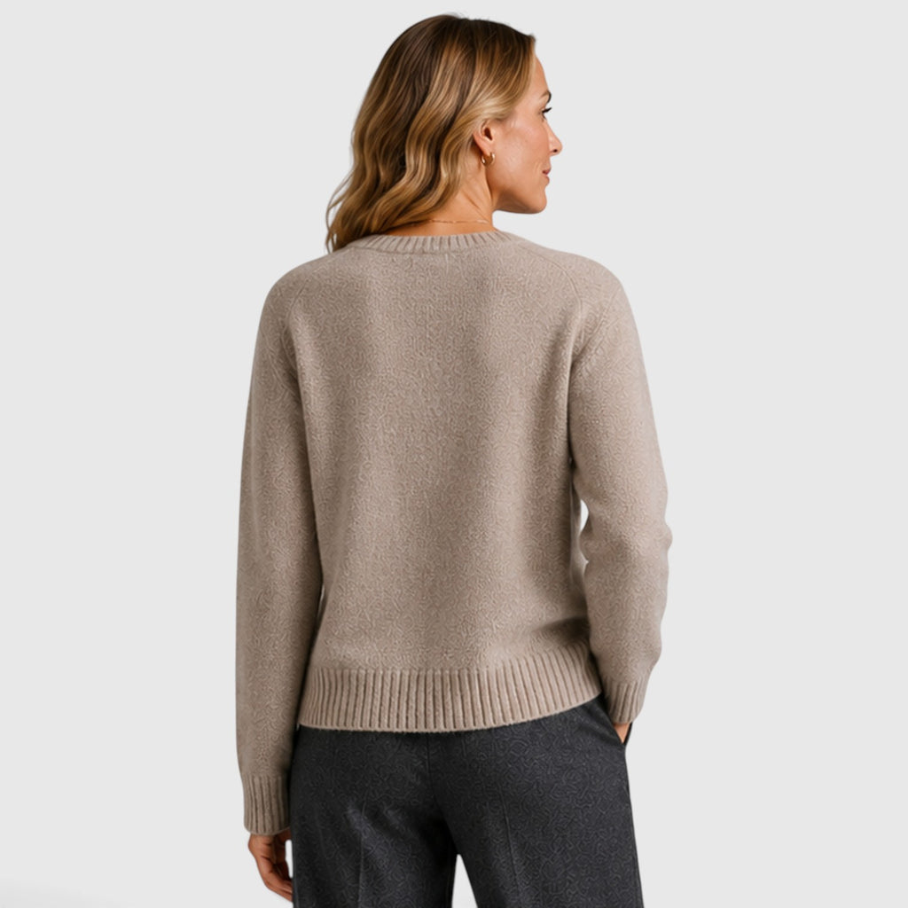 Monvaline | Women’s Knit Cardigan – Soft Button-Up Round Neck Sweater