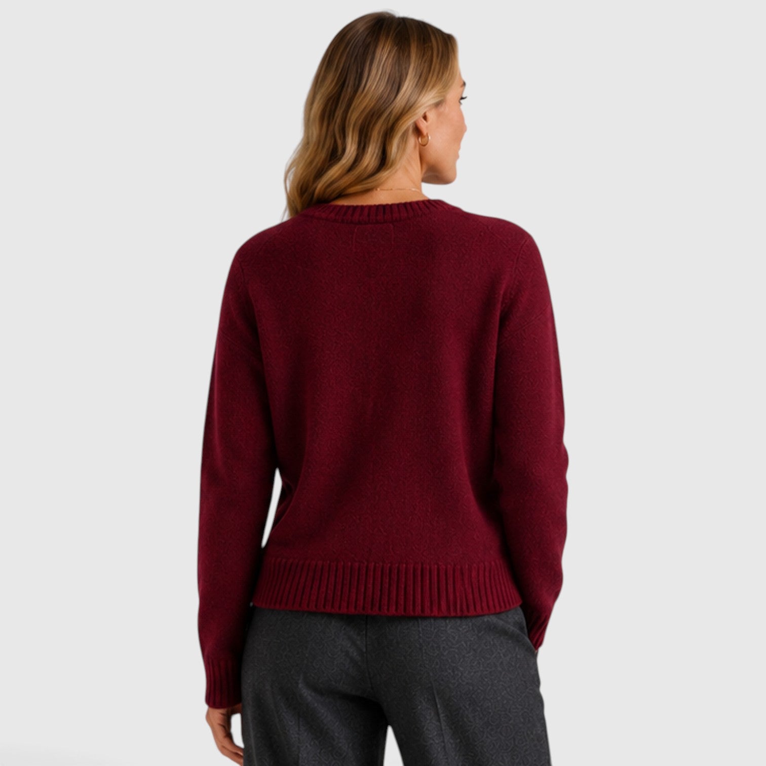 Monvaline | Women’s Knit Cardigan – Soft Button-Up Round Neck Sweater
