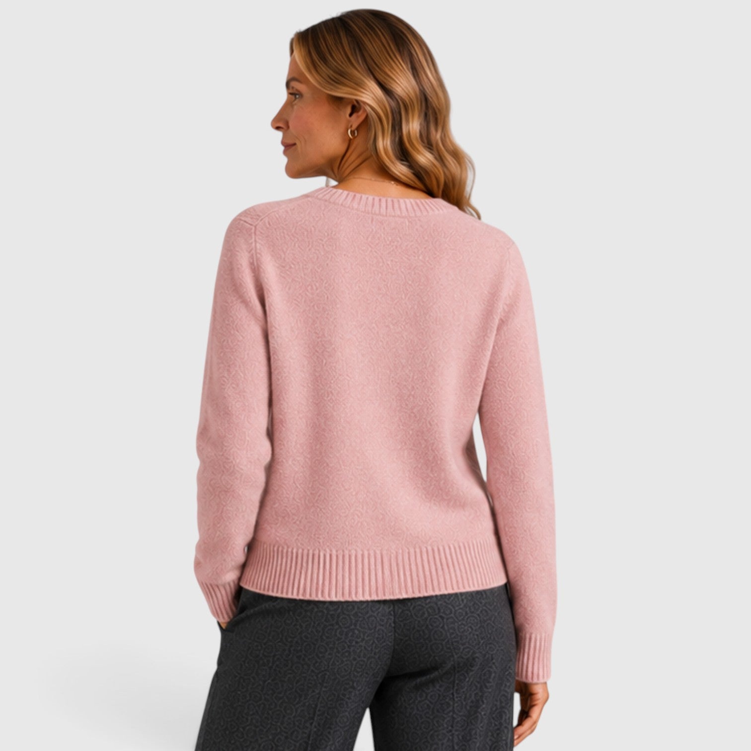 Monvaline | Women’s Knit Cardigan – Soft Button-Up Round Neck Sweater