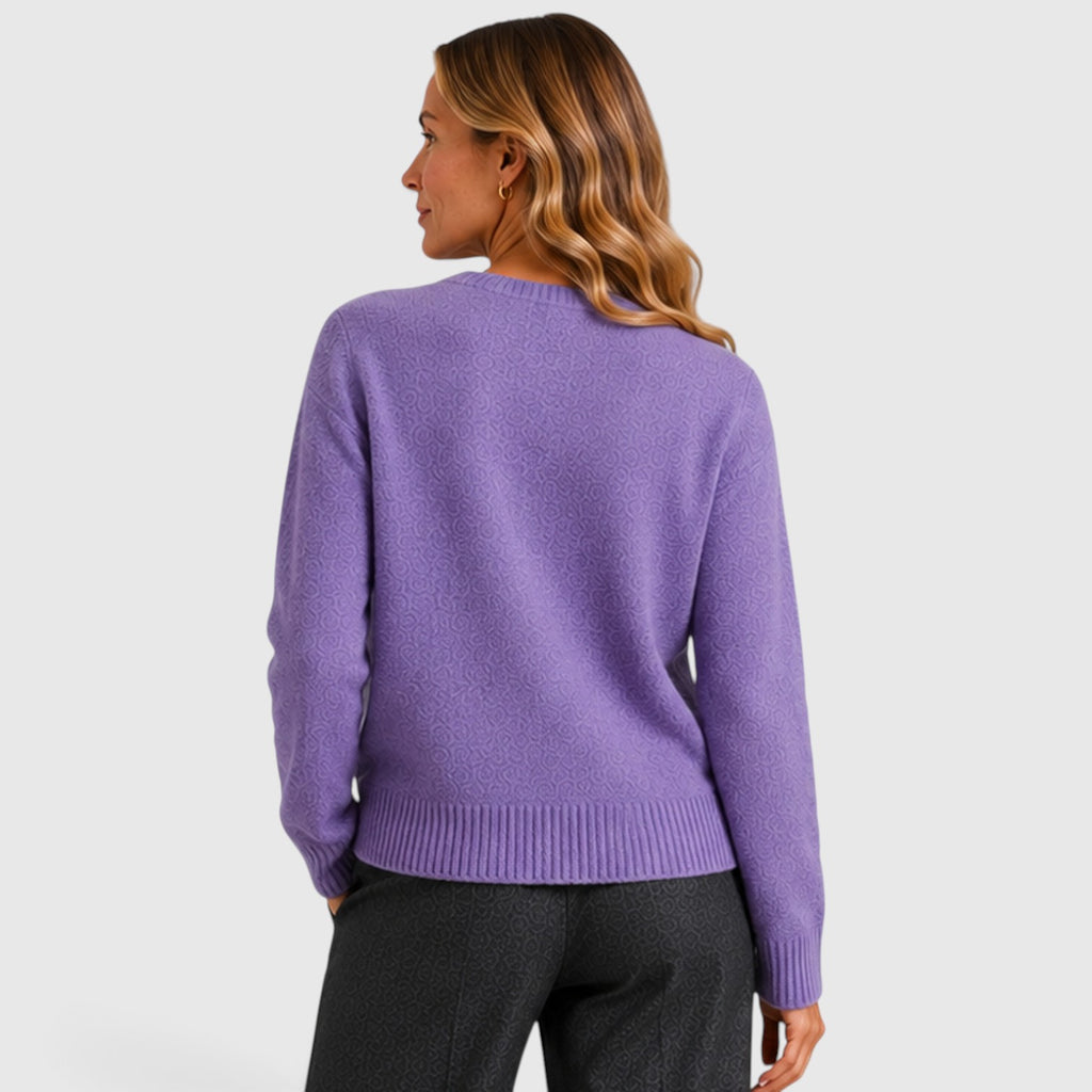 Monvaline | Women’s Knit Cardigan – Soft Button-Up Round Neck Sweater