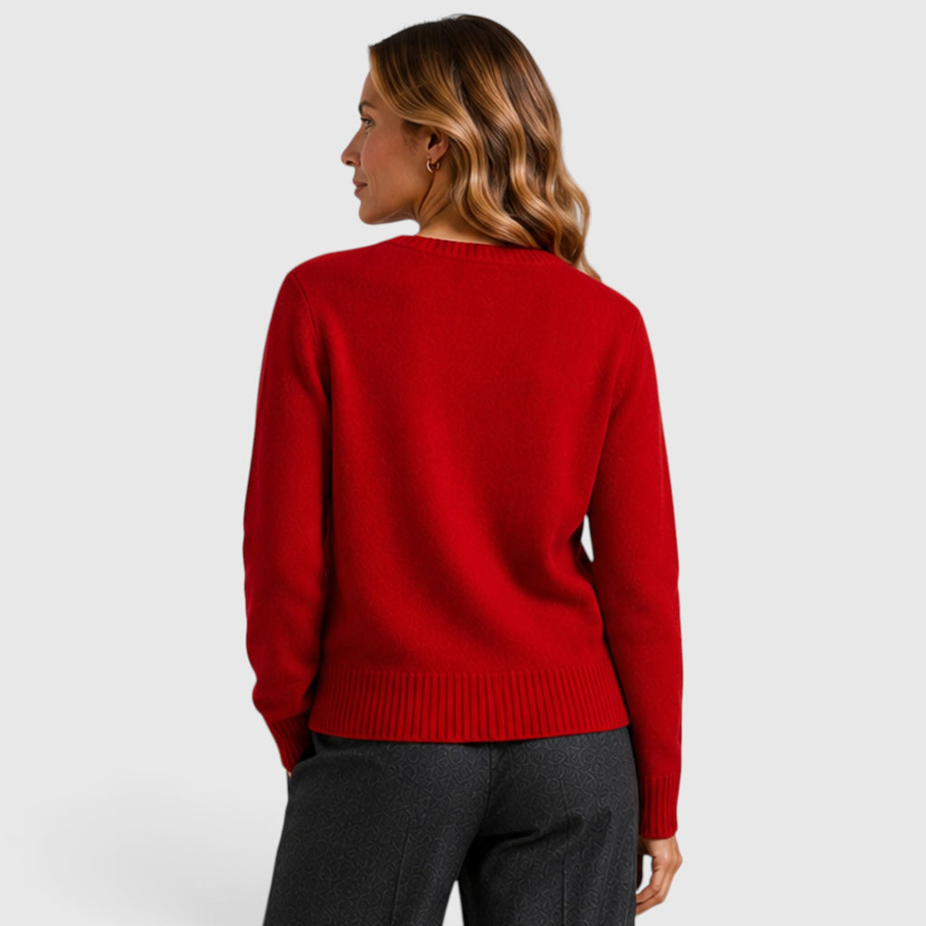 Monvaline | Women’s Knit Cardigan – Soft Button-Up Round Neck Sweater