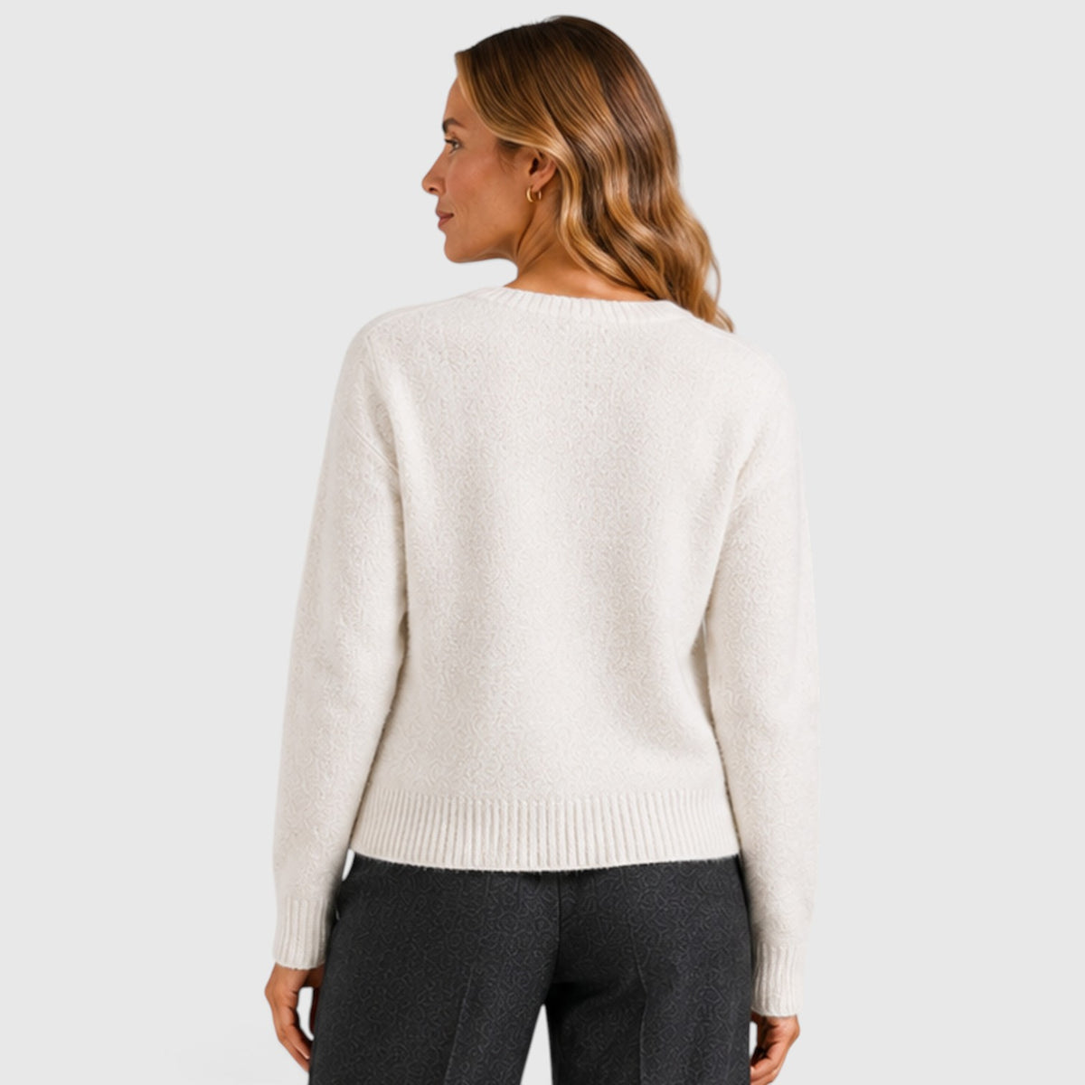 Monvaline | Women’s Knit Cardigan – Soft Button-Up Round Neck Sweater