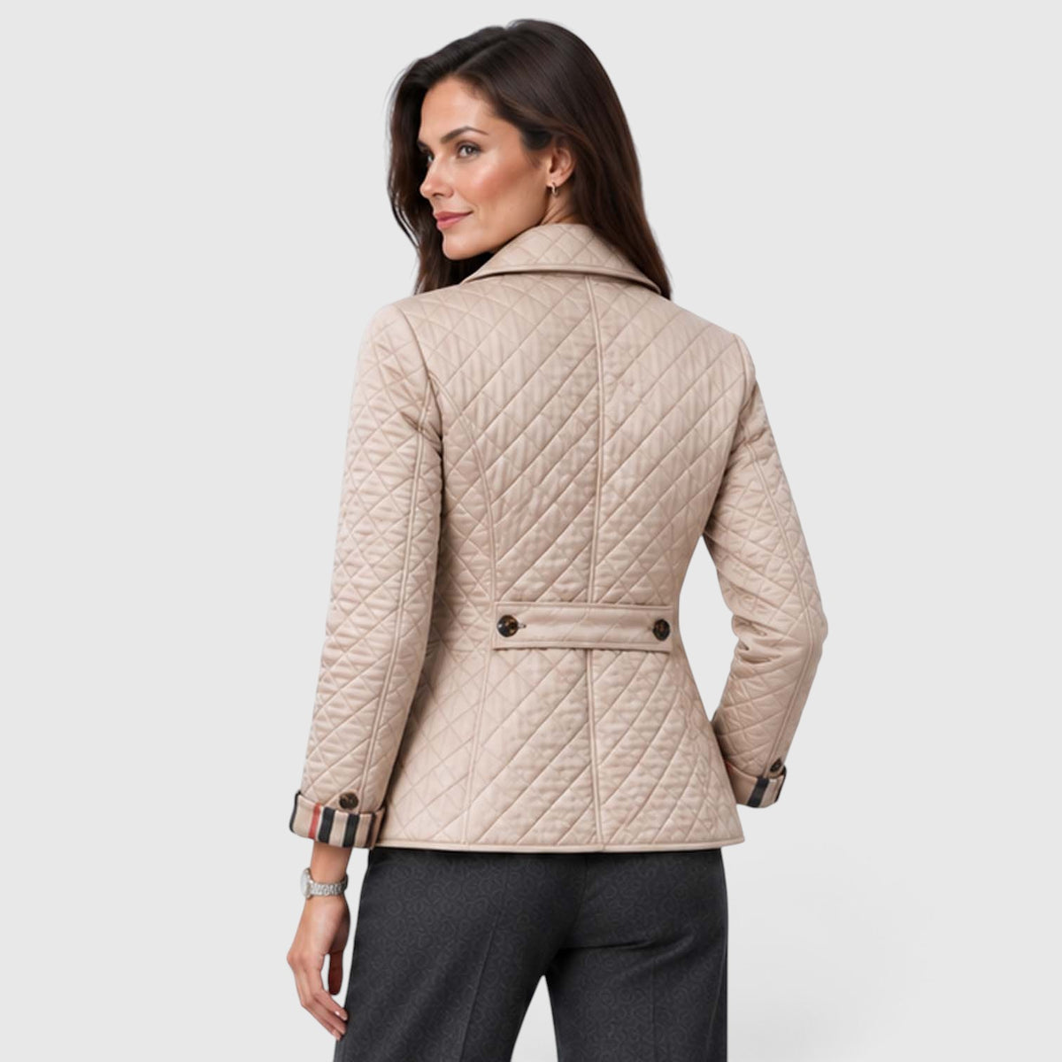 Monvaline | Women’s Lightweight Quilted Coat for Cool Weather and City Wear