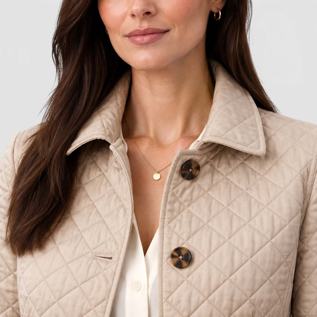 Monvaline | Women’s Lightweight Quilted Coat for Cool Weather and City Wear