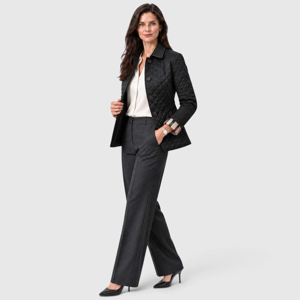 Monvaline | Women’s Lightweight Quilted Coat for Cool Weather and City Wear
