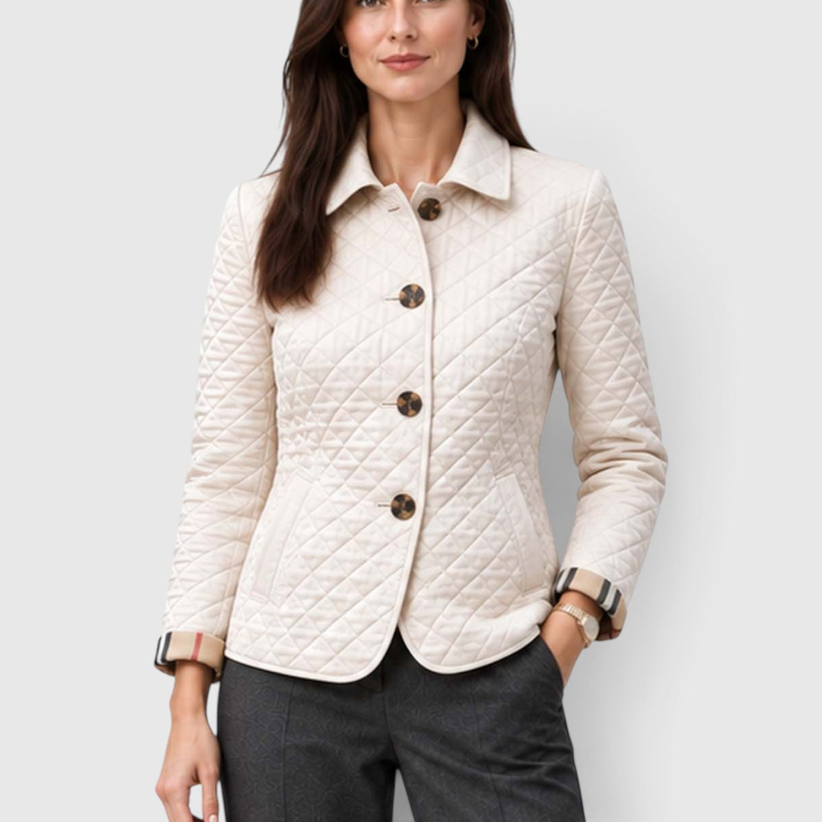 Monvaline | Women’s Lightweight Quilted Coat for Cool Weather and City Wear