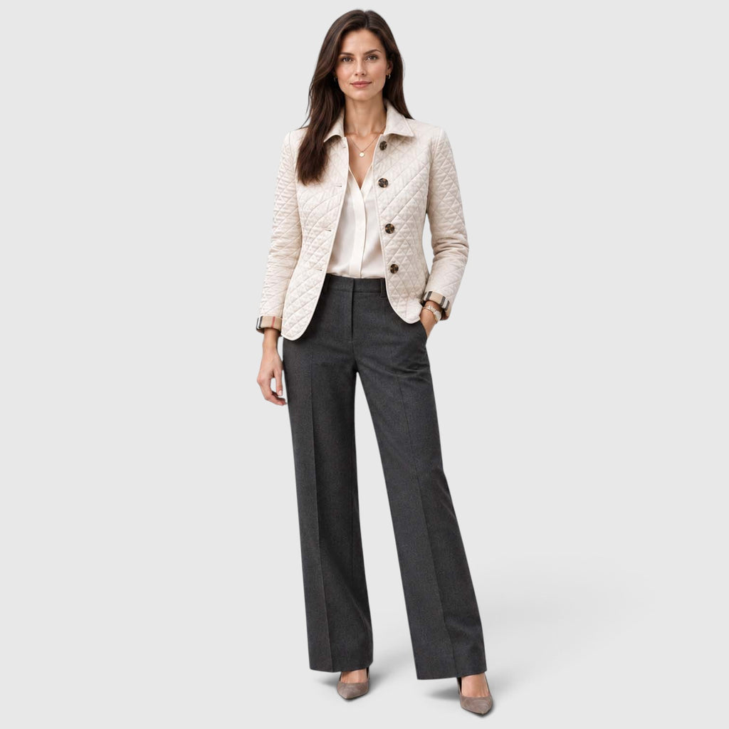 Monvaline | Women’s Lightweight Quilted Coat for Cool Weather and City Wear