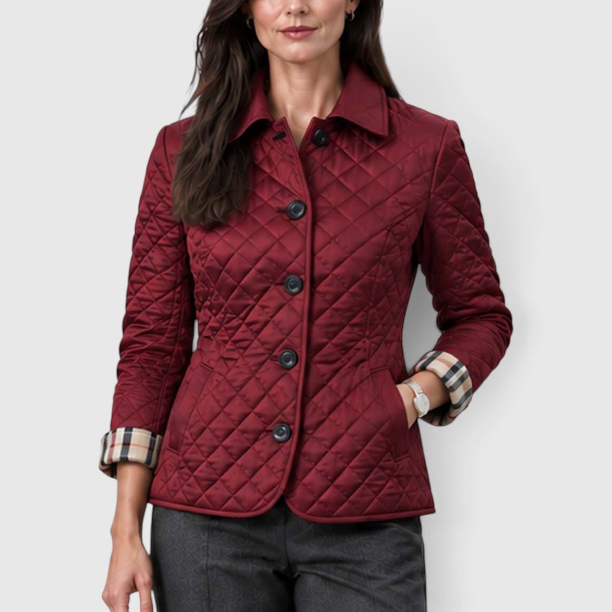 Monvaline | Women’s Lightweight Quilted Coat for Cool Weather and City Wear