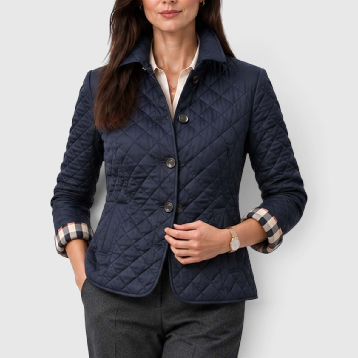 Monvaline | Women’s Lightweight Quilted Coat for Cool Weather and City Wear