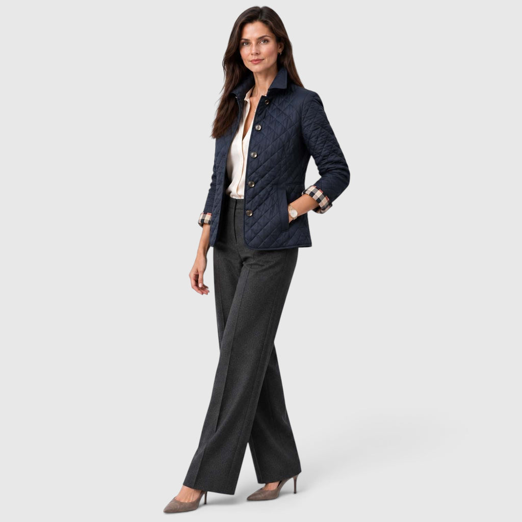 Monvaline | Women’s Lightweight Quilted Coat for Cool Weather and City Wear