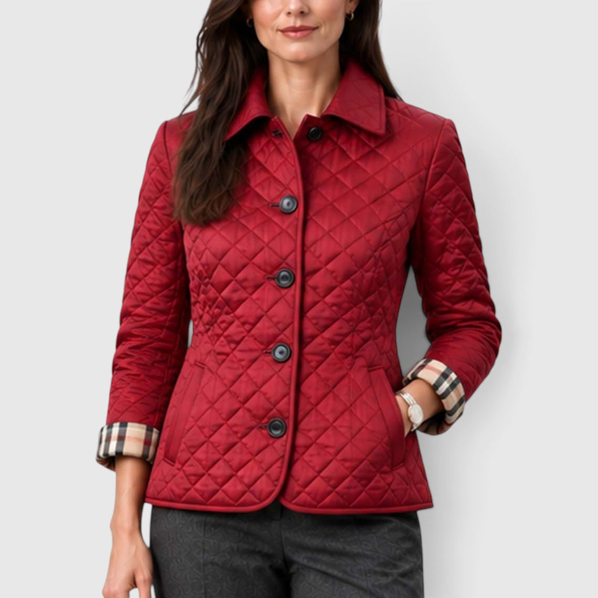 Monvaline | Women’s Lightweight Quilted Coat for Cool Weather and City Wear