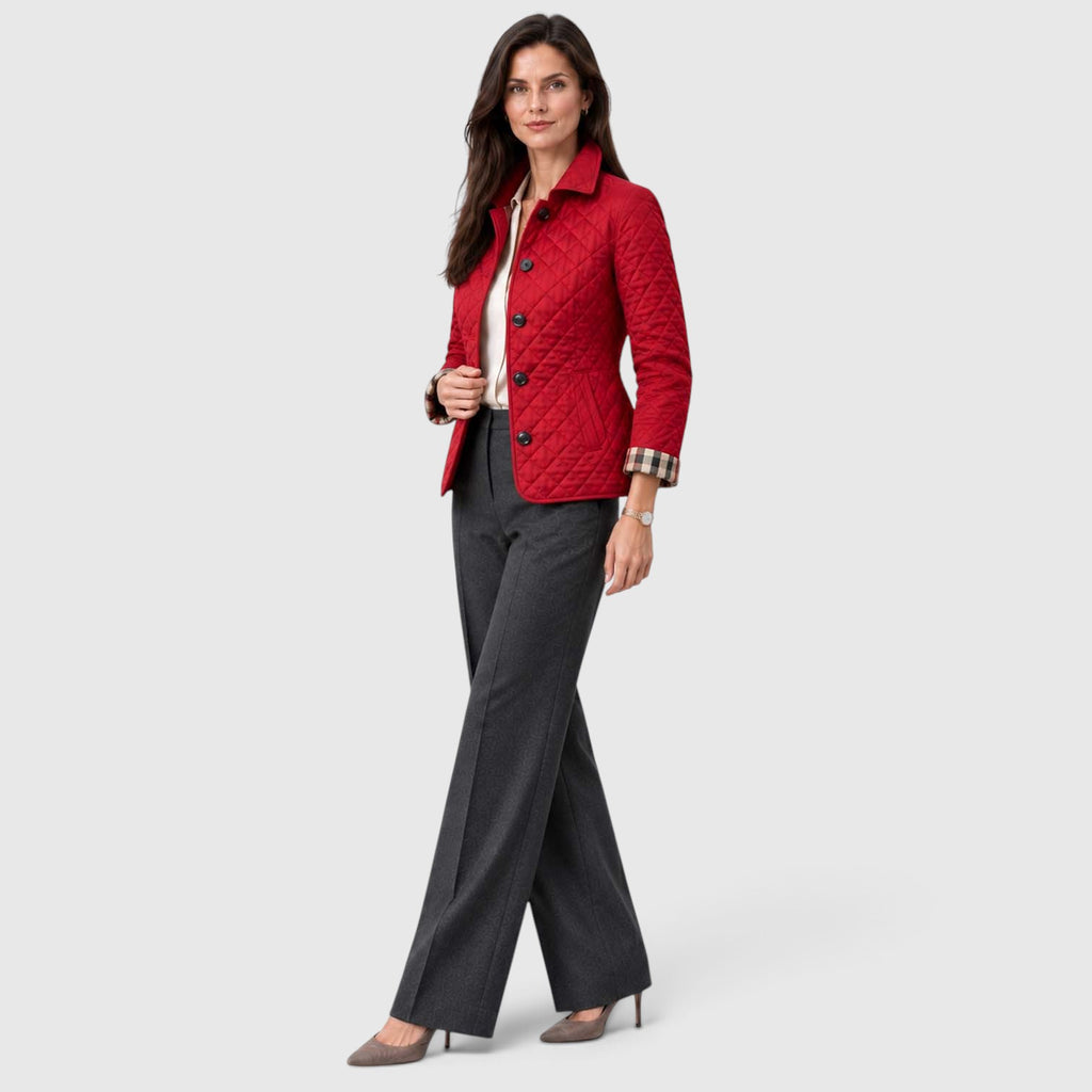Monvaline | Women’s Lightweight Quilted Coat for Cool Weather and City Wear