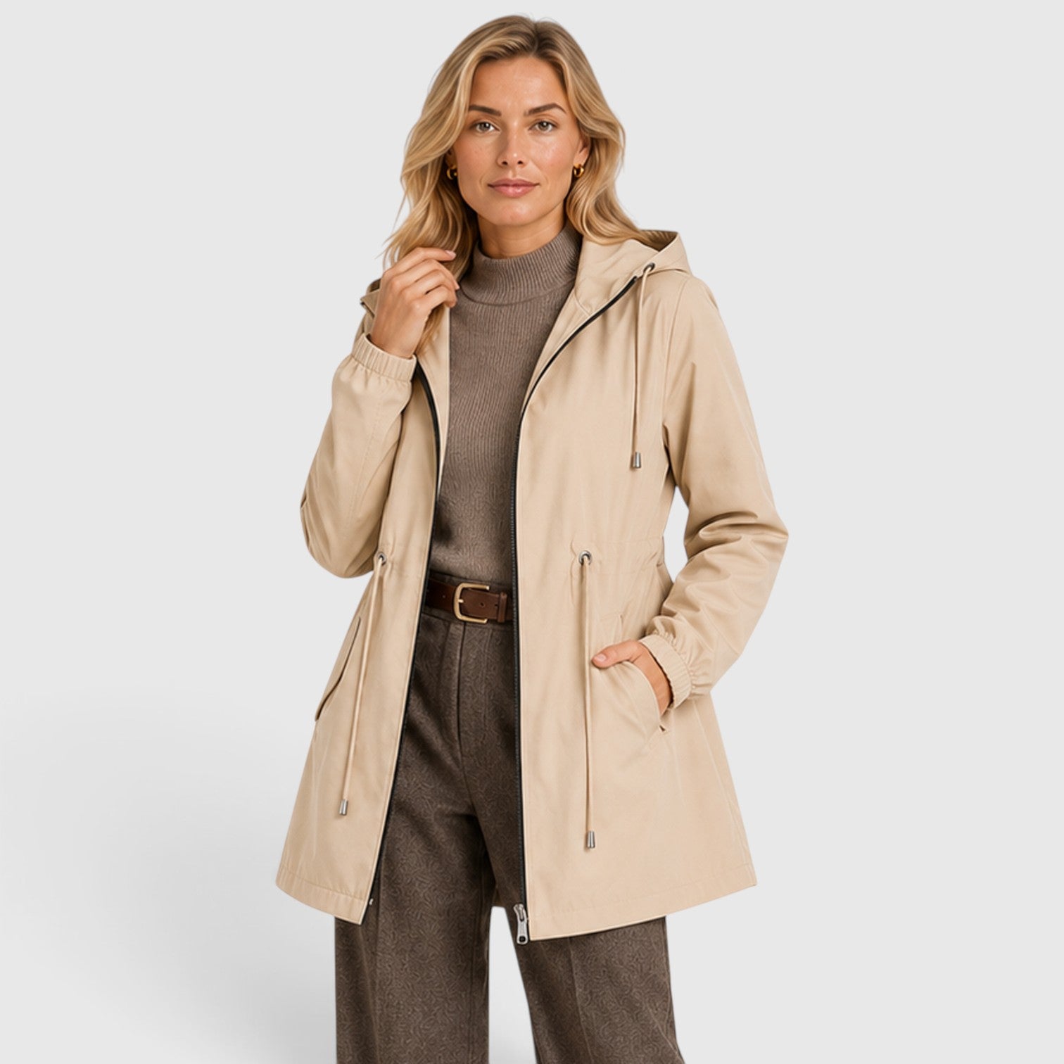 Monvaline | Women’s Lightweight Waterproof Hooded Rain Coat