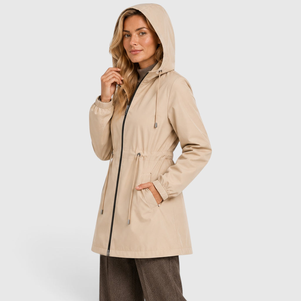 Monvaline | Women’s Lightweight Waterproof Hooded Rain Coat