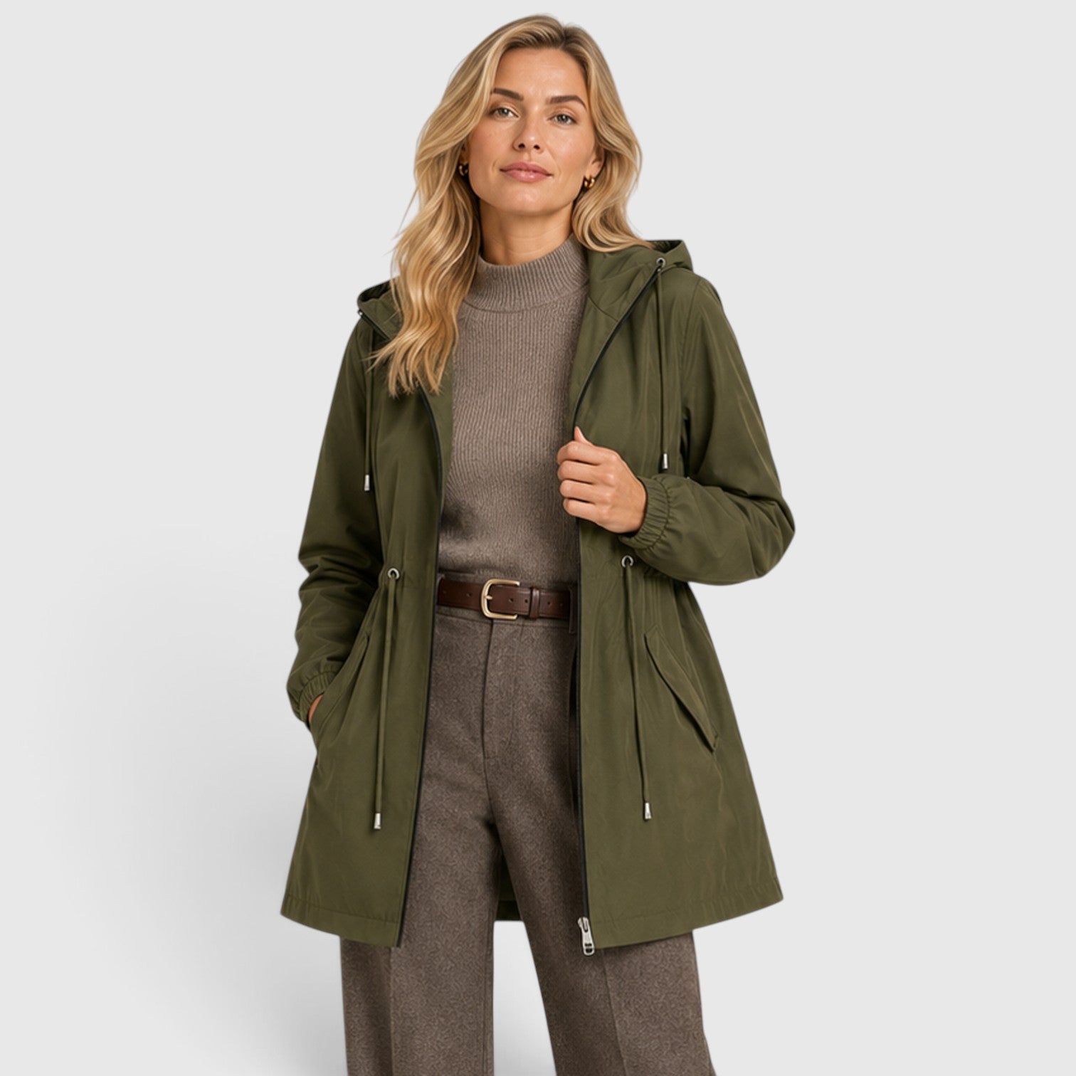 Monvaline | Women’s Lightweight Waterproof Hooded Rain Coat