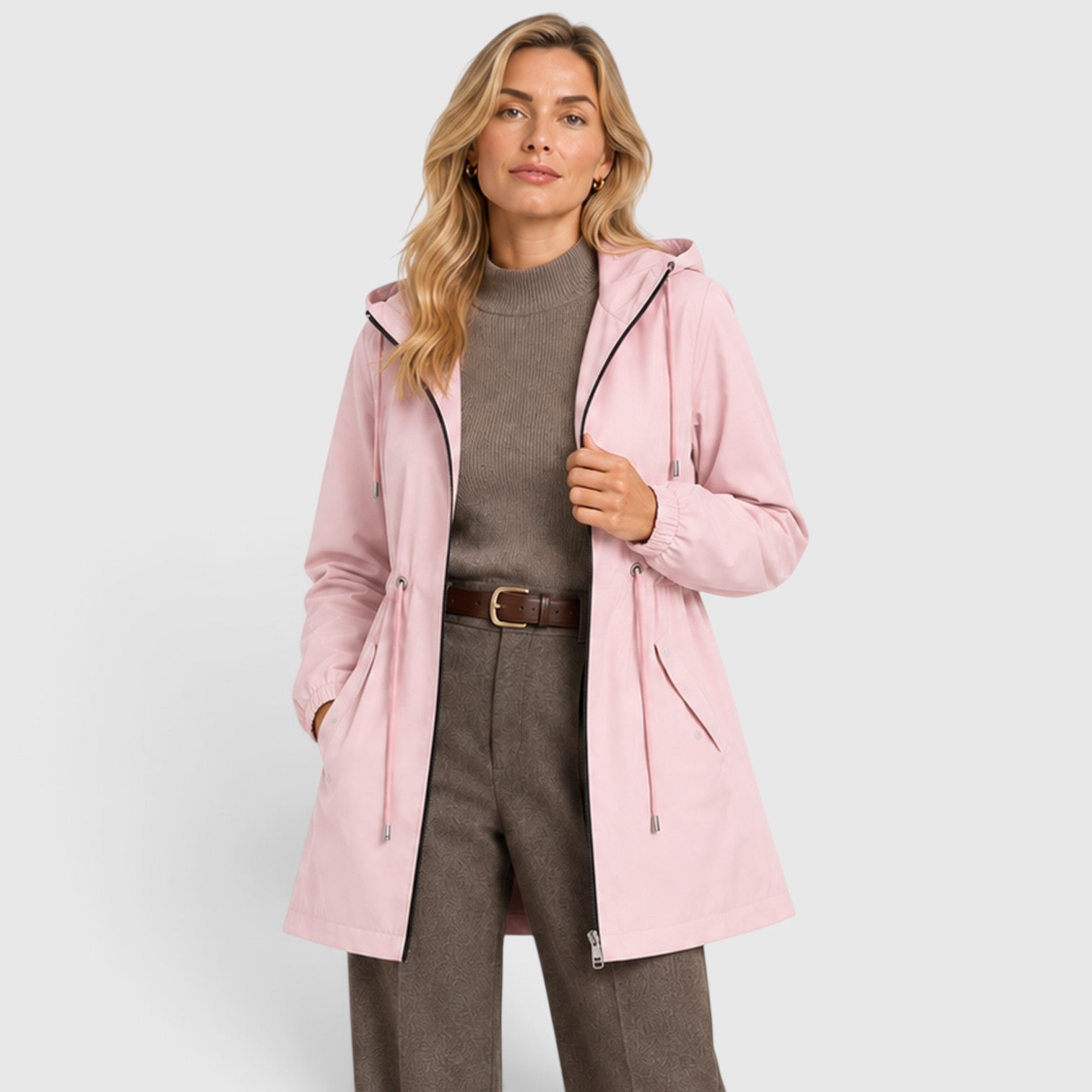 Monvaline | Women’s Lightweight Waterproof Hooded Rain Coat