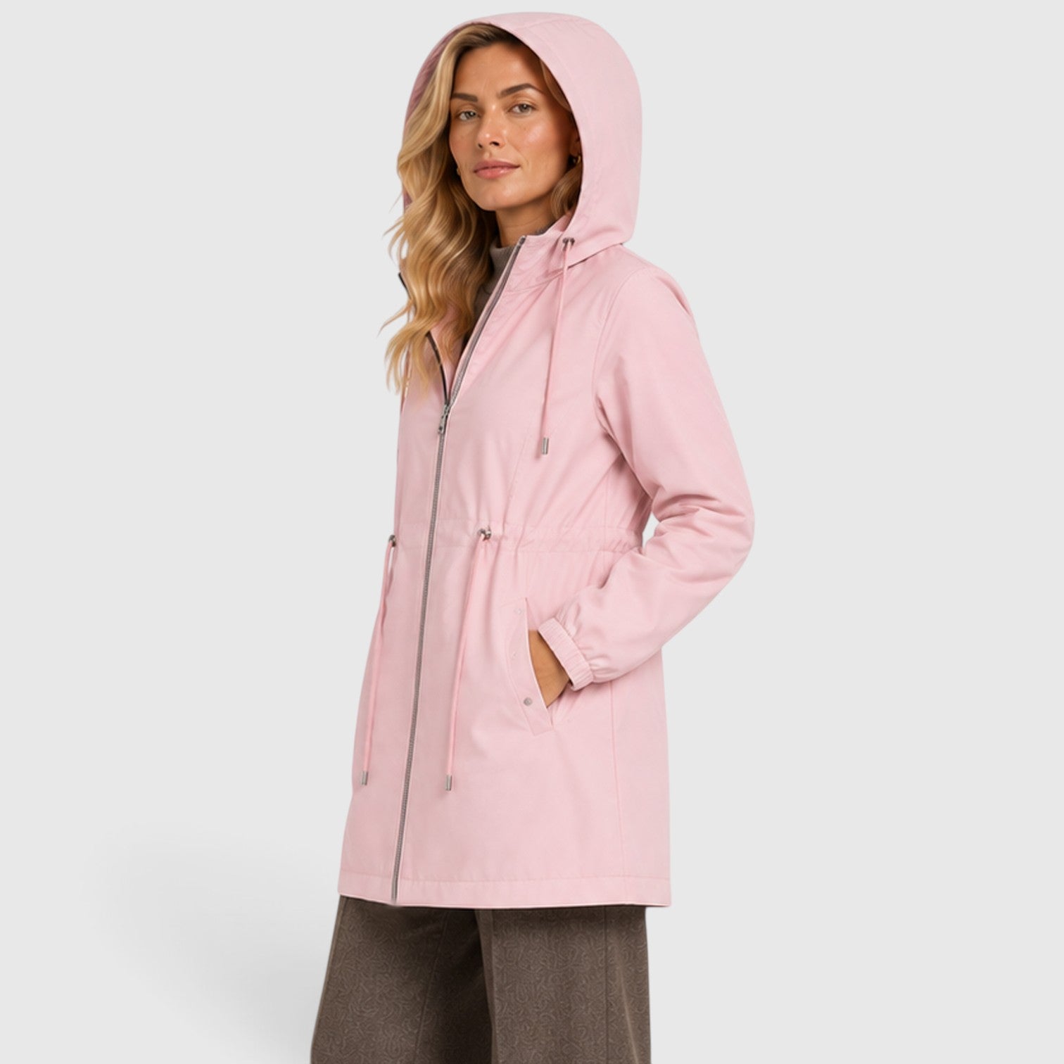 Monvaline | Women’s Lightweight Waterproof Hooded Rain Coat