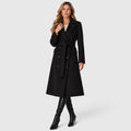 Monvaline | Women’s Long Double Breasted Coat for Cold Weather