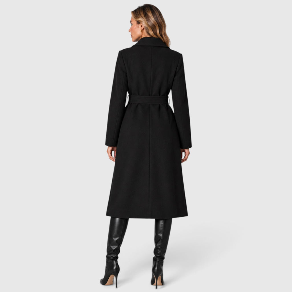 Monvaline | Women’s Long Double Breasted Coat for Cold Weather
