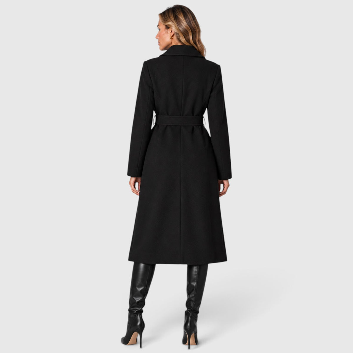 Monvaline | Women’s Long Double Breasted Coat for Cold Weather