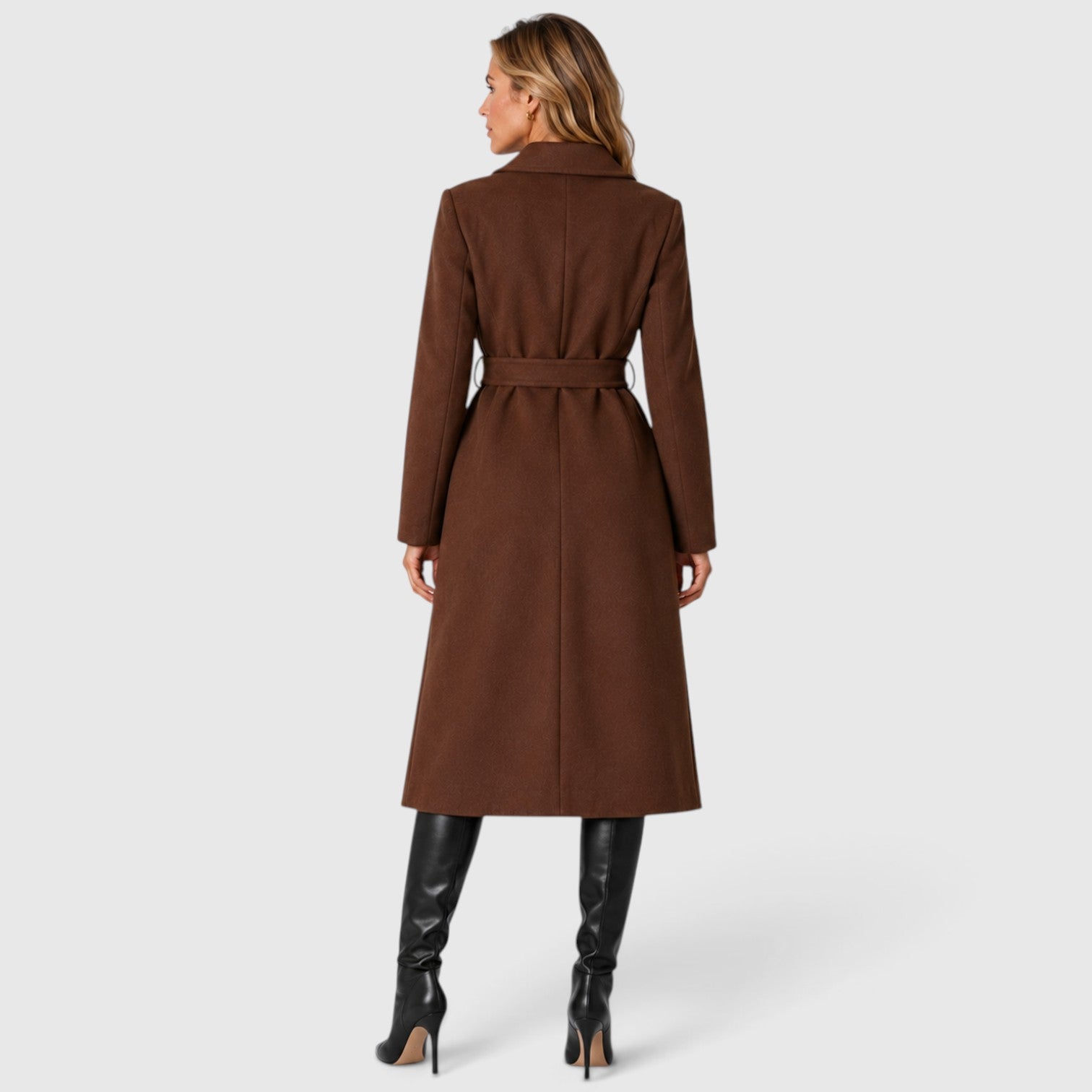 Monvaline | Women’s Long Double Breasted Coat for Cold Weather