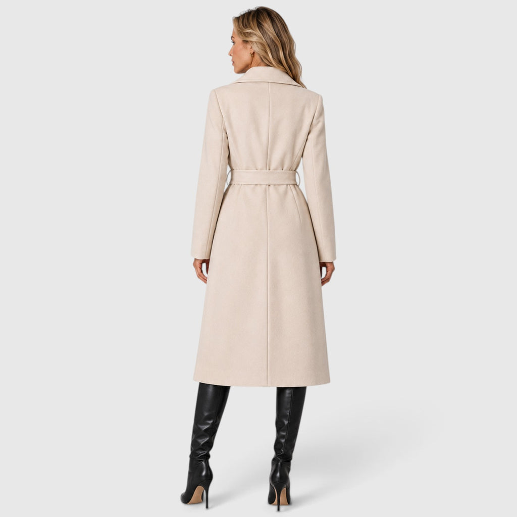 Monvaline | Women’s Long Double Breasted Coat for Cold Weather